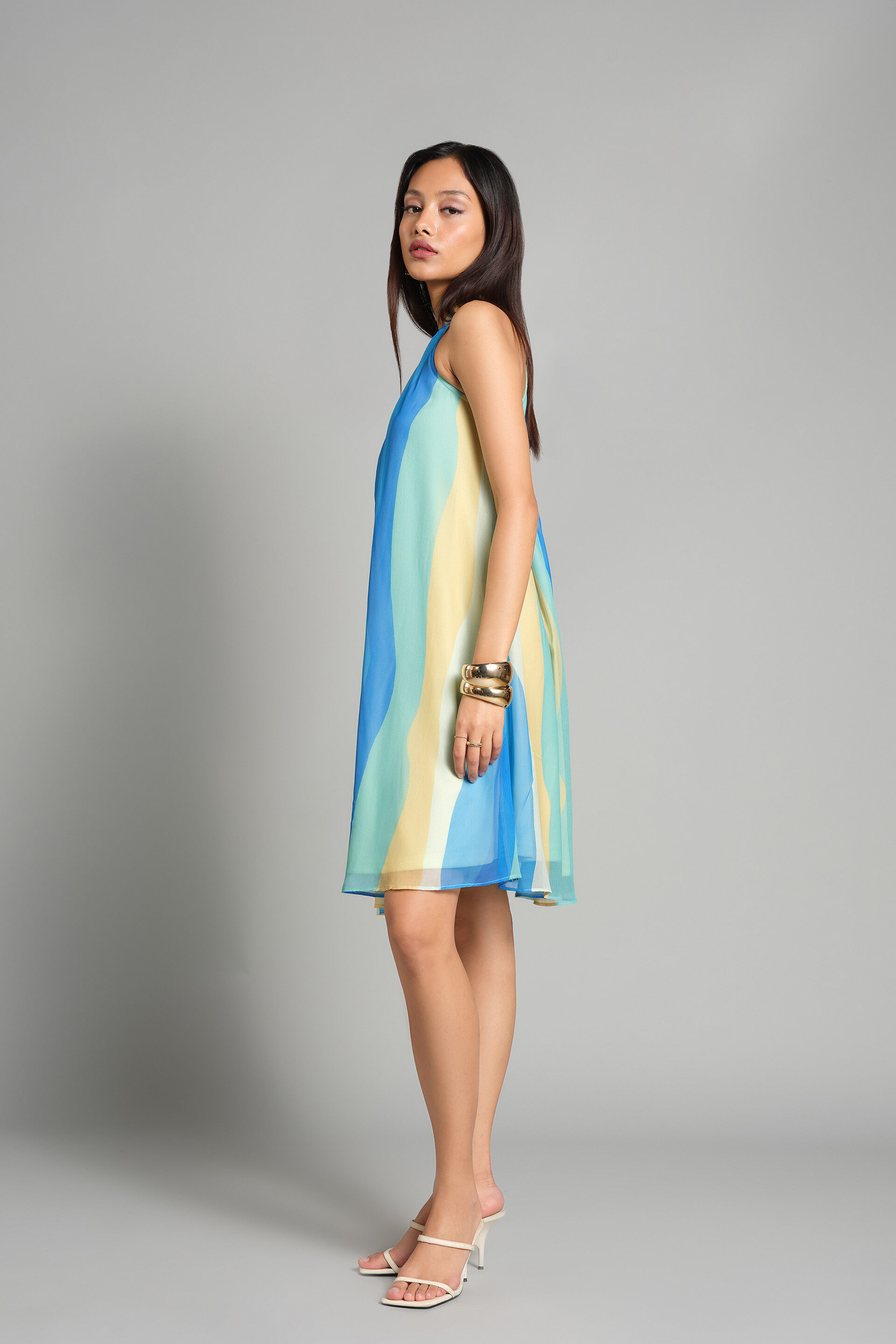 Beaming Blues Dress, Multi Color, image 4